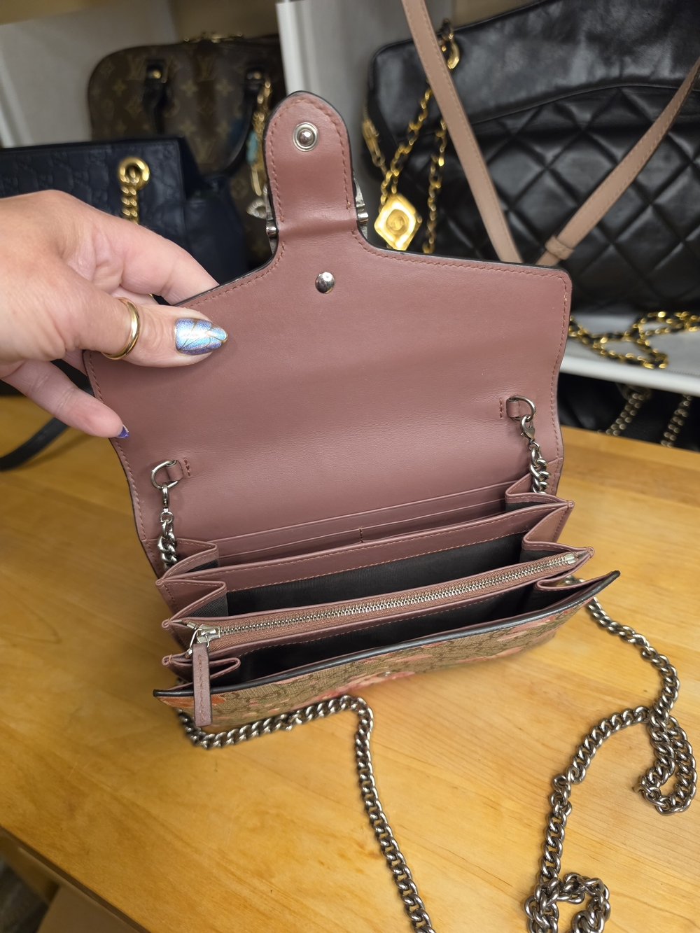 Gucci Dionysus Blooms Supreme 3 Way Chain Purse EUC - Picture 11 of 16